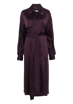 Victoria Beckham satin trench coat - Purple