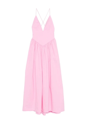 Adriana Degreas V-neck straps maxi dress - Pink