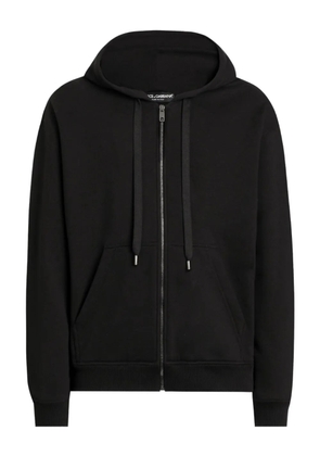 Dolce & Gabbana zip appliqué hoodie - Black