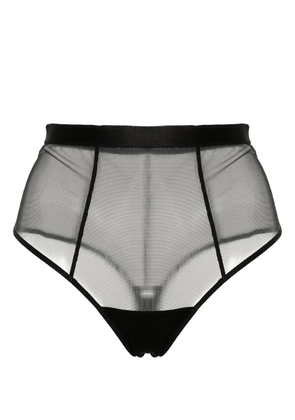 Murmur Sculpt sheer high-waisted briefs - Black