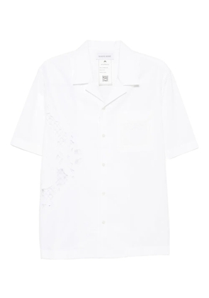 Marine Serre lace-insert short-sleeves shirt - White