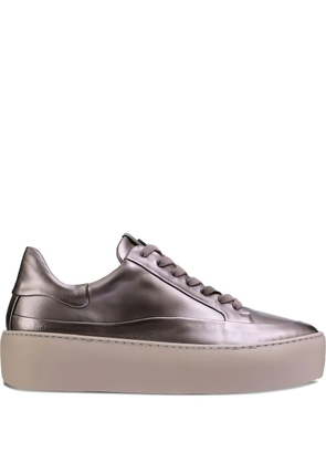 Hogl Illusion metallic-leather platform sneakers - Silver