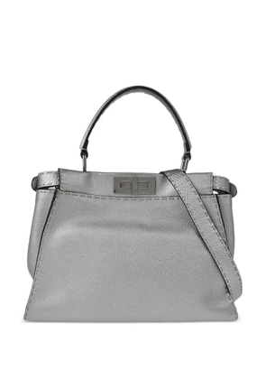 Fendi Pre-Owned 2017 Peekaboo leather tote bag - Silver