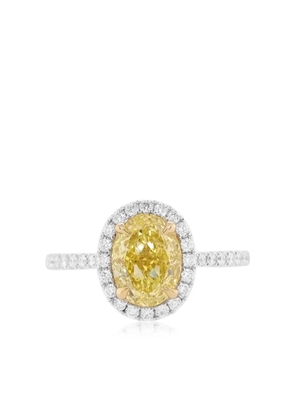 HYT Jewelry 18kt white and yellow gold diamond ring - Silver