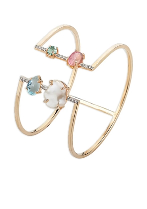 ATELIER MON stone-embellished cuff bracelet - Gold