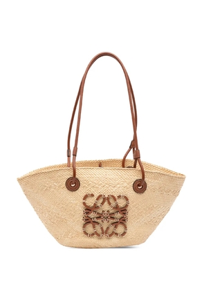 Loewe Pre-Owned 2021 Paulas Ibiza Small Anagram Raffia tote bag - Brown