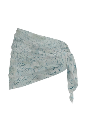 Amir Slama x Jade Picon graphic-printed pareo - Blue