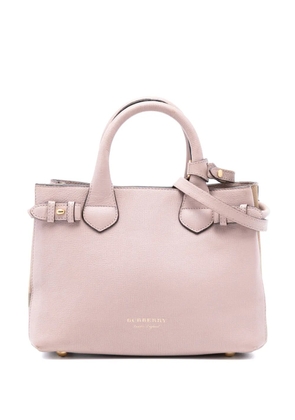 Burberry Pre-Owned 2000-2017 Small Leather and House Check Banner satchel - Pink