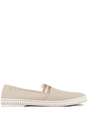 Riviera striped-detail loafers - Neutrals