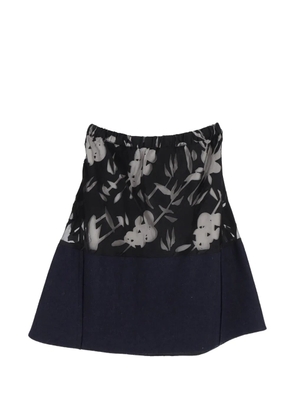 Marni Pre-Owned floral-print flared mini skirt - Black