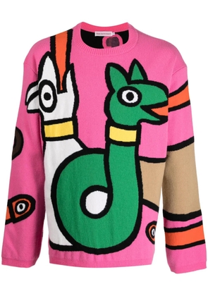 Walter Van Beirendonck Viper intarsia-knit wool jumper - Multicolour