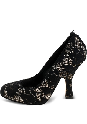 Dolce & Gabbana Pre-Owned 110mm lace-detailing heeled pumps - Black