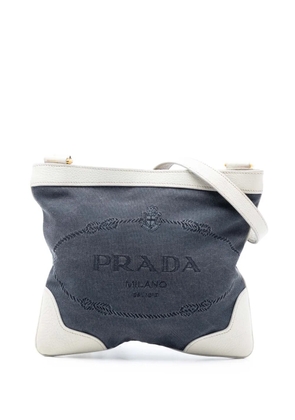 Prada Pre-Owned 2000-2012 Canvas Canapa Logo crossbody bag - Blue