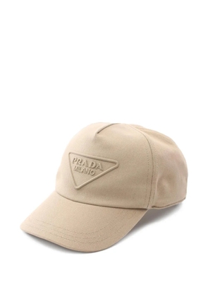 Prada Pre-Owned 2020s Triangle-logo baseball cap - Neutrals