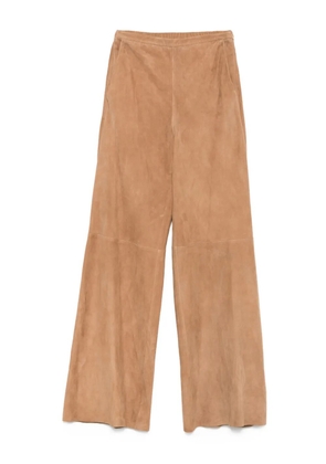 Forte Forte suede wide-leg straight trousers - Neutrals