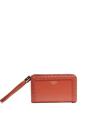 Lancel tassel-embellished leather wallet - Orange