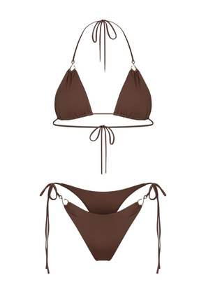 KOROBEYNIKOV ring-detail bikini - Brown