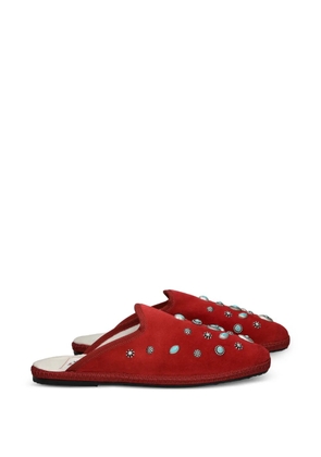 Fortela Friulan suede embellished slippers - Red