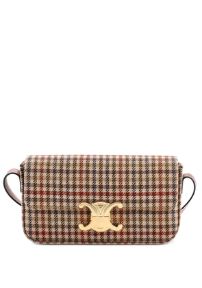 Celine Pre-Owned Triomphe East-West Tweed shoulder bag - Brown