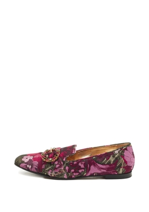 Dolce & Gabbana Pre-Owned crystal-detail loafers - Pink