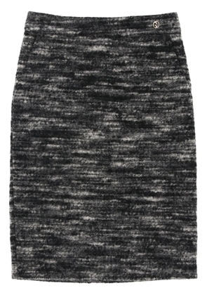 Gucci Pre-Owned 2010s logo plaque pencil skirt - Black