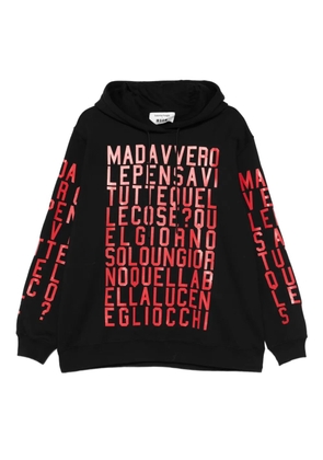 MSGM graphic-print hoodie - Black