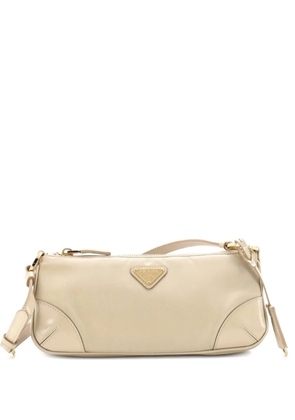 Prada Pre-Owned Re-Edition 2002 Re-Nylon and Leather shoulder bag - Neutrals
