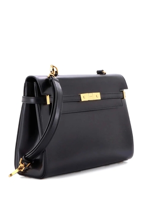 Saint Laurent Pre-Owned Manhattan Top Handle Flap Bag Canvas with Leather Medium satchel - Black