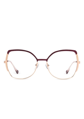 Xavier Garcia Design Adele butterfly-frame glasses - Gold