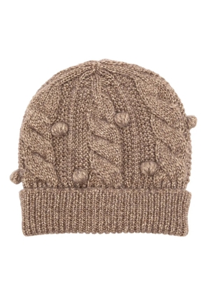 Onefifteen glitter cable-knit beanie - Gold