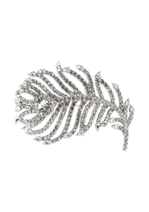 Jennifer Behr crystal pluma brooch - Silver