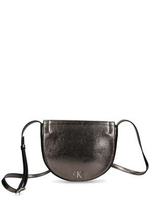 Calvin Klein Jeans metallic faux-leather cross-body bag - Brown