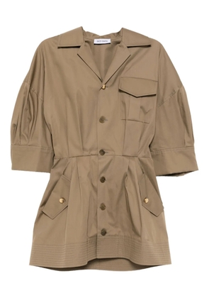 Dice Kayek utility mini dress - Brown