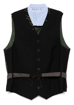 Kolor panelled waistcoat - Blue