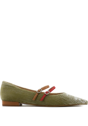 Paul Warmer Astro ballerina shoes - Green