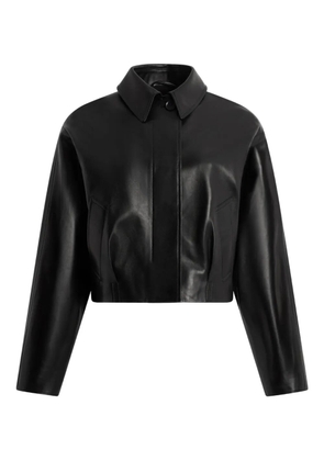 Bally shirt-collar leather jacket - Black
