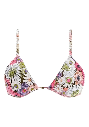 Agua By Agua Bendita embroidered-detail bikini top - White