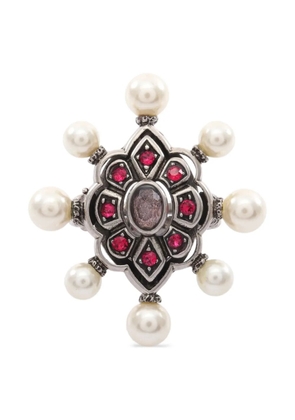 Gucci Pre-Owned 2010s embellished ring - Silver