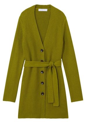 Proenza Schouler White Label ribbed-knit belted cardigan - Green