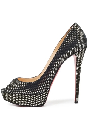 Christian Louboutin Pre-Owned 150mm embellished peep-toe pumps - Black