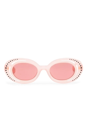 Marni Eyewear crystal-embellished round-frame sunglasses - Pink