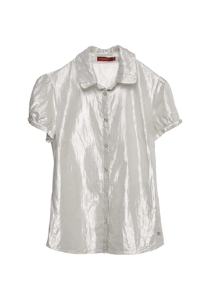 Burberry Pre-Owned metallic-effect shirt - Silver