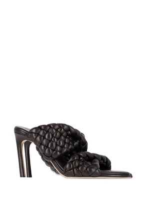 Bottega Veneta Pre-Owned intrecciato stiletto sandals - Brown