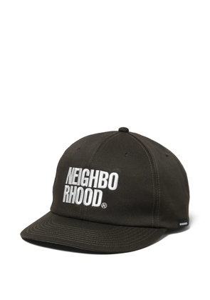 Neighborhood embroidered cotton cap - Brown