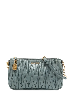 Miu Miu Pre-Owned 2021-2025 Matelasse Leather shoulder bag - Grey