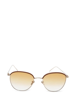 Linda Farrow Raif C7 round-frame sunglasses - Gold