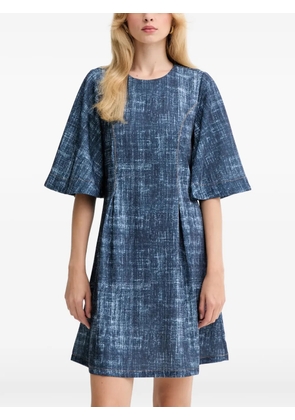 Gestuz flared-sleeve mini dress - Blue