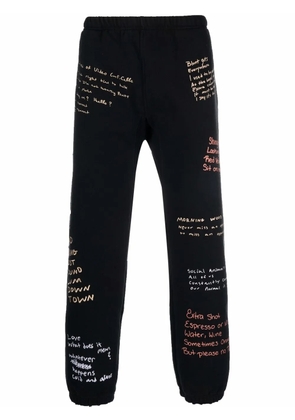 Pleasures sketch-style print trousers - Black