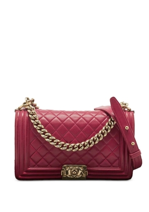 CHANEL Pre-Owned medium Boy diamond-quilting flap shoulder bag - Pink