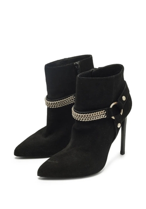 Saint Laurent Pre-Owned chain-embellishment boots - Black